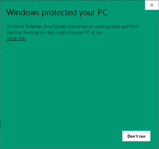 WebSundew Windows SmartScreeen