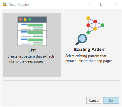 Create Deep Crawler - Toolbar Button